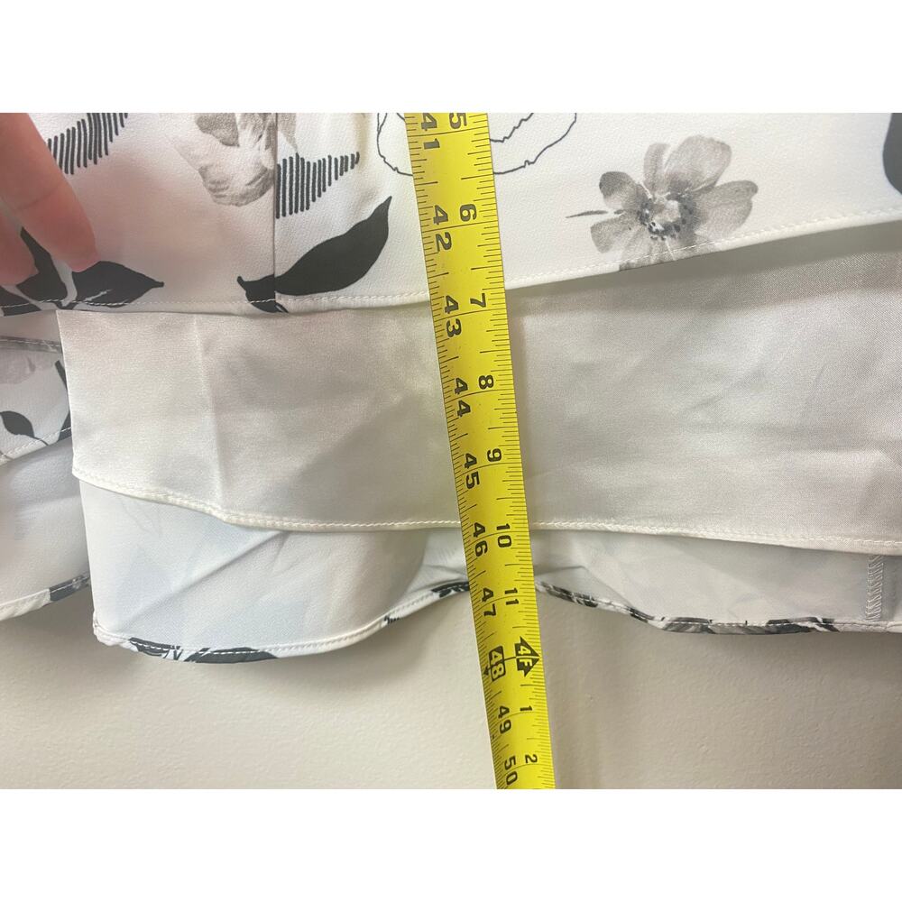 CITY CHIC DRESS 18 FLORAL BLACK WHITE FLOURISH MIDI OFF SHOULDER RUFFLED - Picture 14 of 14